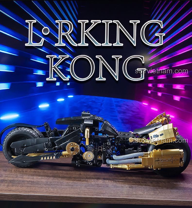 Mô hình K盒子 10539 Xe máy cuối cùng, tỉ lệ 1:10, 551 mảnh, độ tuổi 14+, màu đen vàng