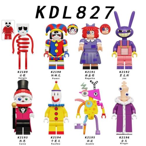 Bộ đồ chơi KDL K2190 The Amazing Digital Circus minifigures, mô hình sưu tầm nhân vật hoạt hình nổi tiếng cho bé trai bé gái 6 tuổi giá tốt.