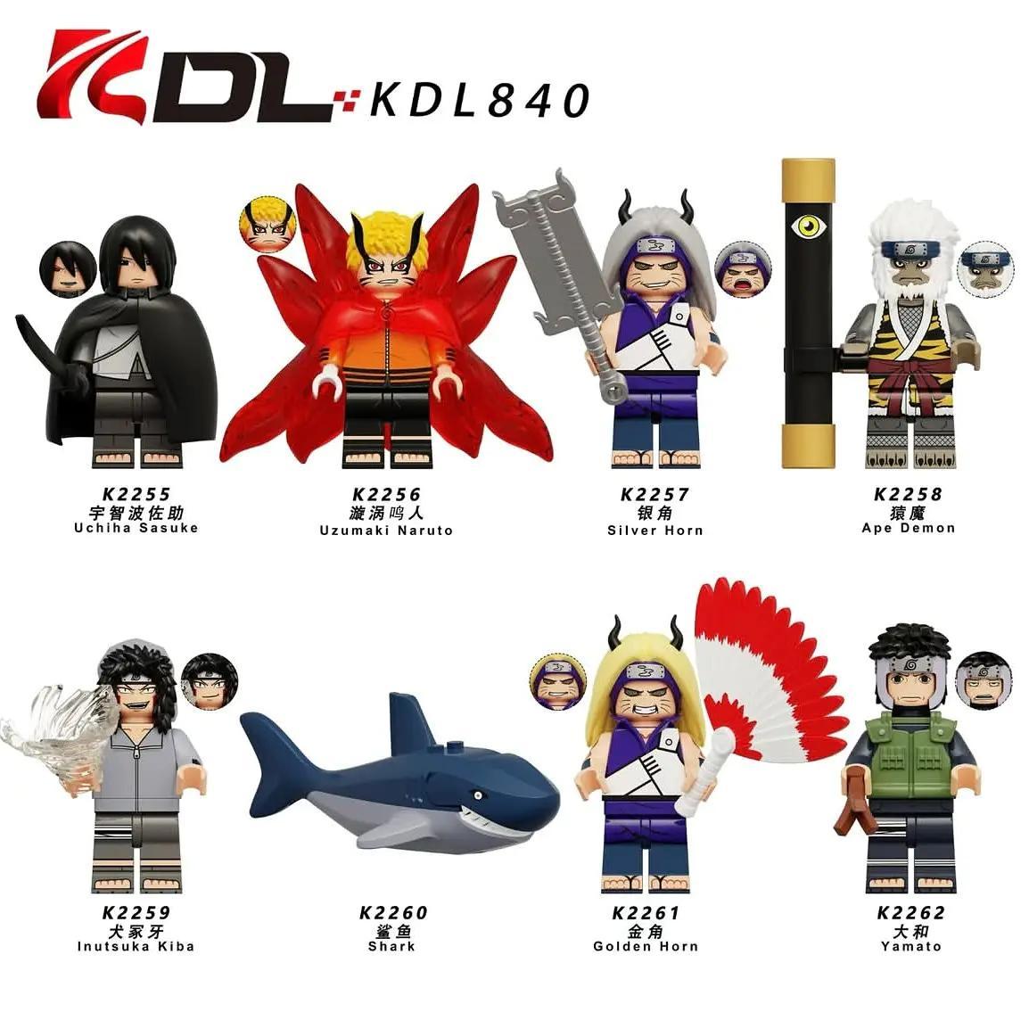 Bộ Lắp Ghép Minifigure Naruto KDL K2258 - 8 nhân vật kinh điển, Thế Giới Nhẫn Giả, phù hợp cho bé 6 tuổi, chất lượng cao, giá tốt