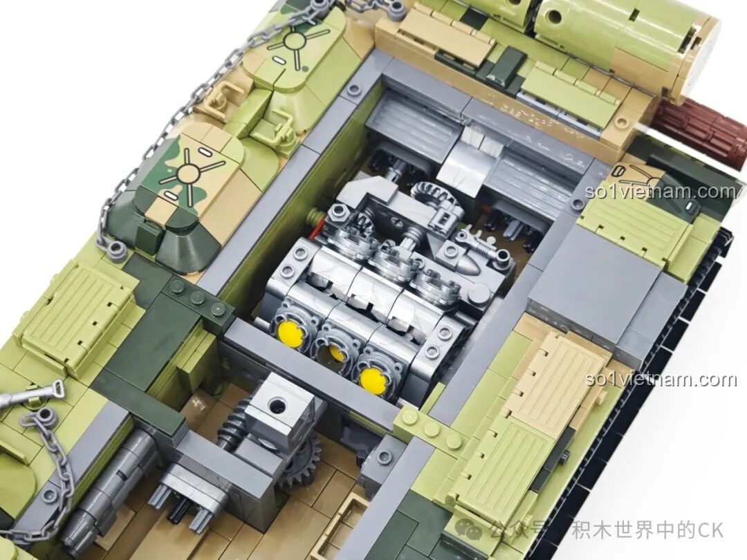 Chi tiết động cơ xe tăng T-59 Keeppley 23023