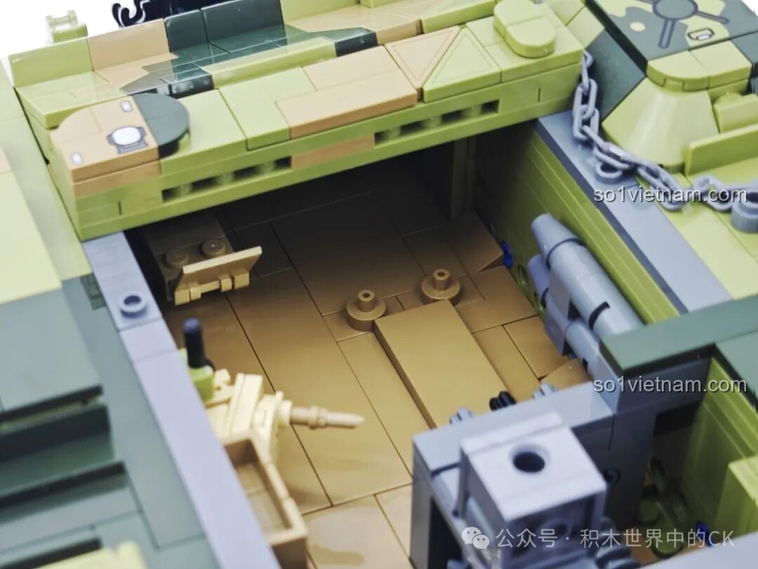 Cận cảnh động cơ xe tăng T-59 Keeppley 23023