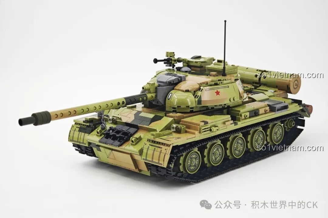 Lắp ráp chi tiết bên trong khoang động cơ xe tăng T-59 Keeppley 23023