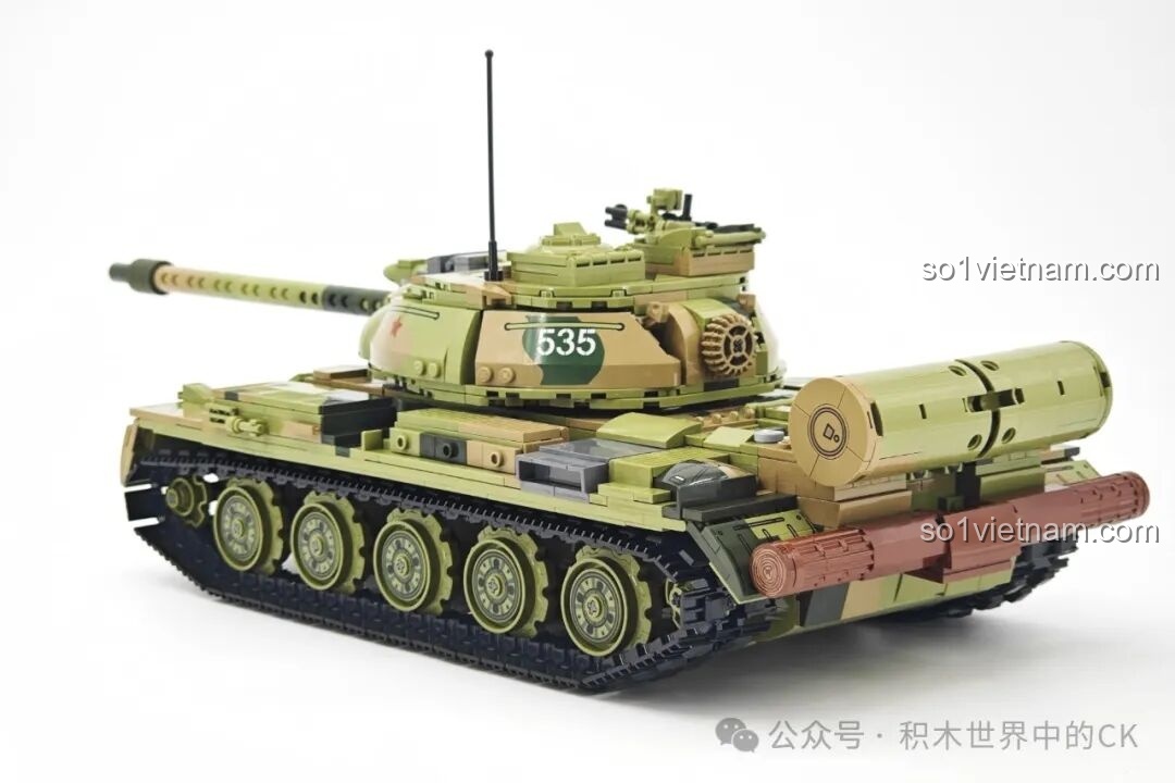 Lắp ráp chi tiết phần thân xe tăng T-59 Keeppley 23023