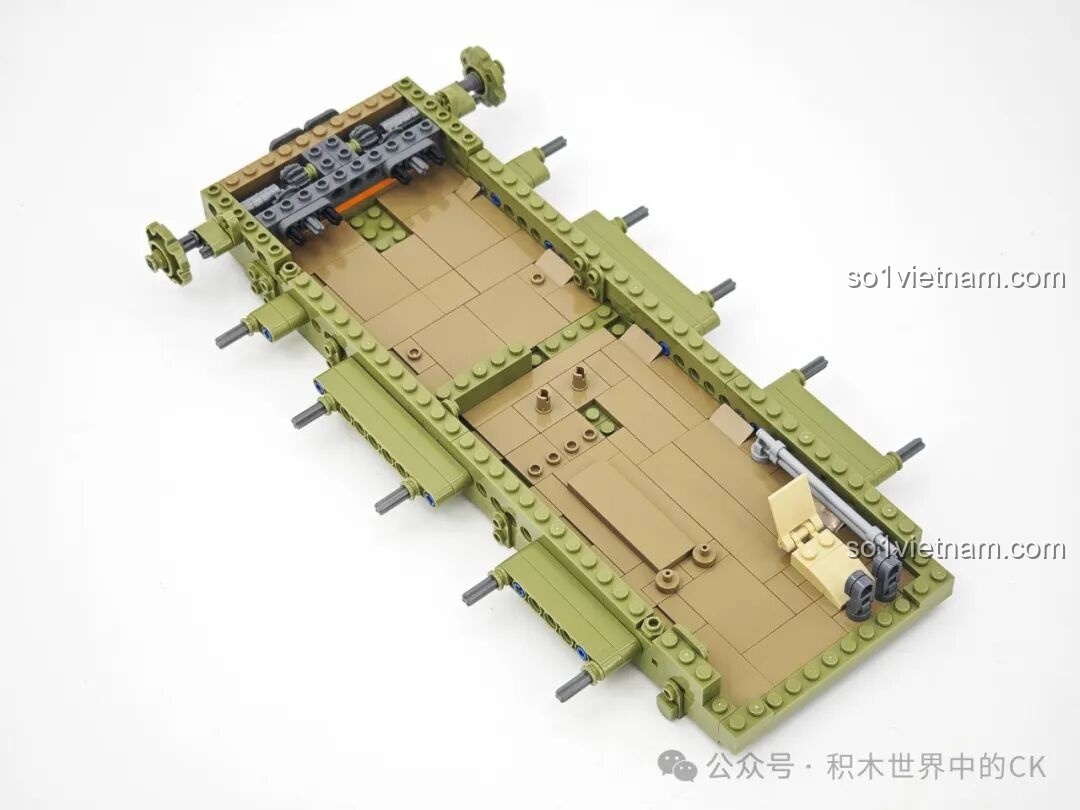 Tiếp tục lắp ráp khung xe tăng T-59 Keeppley 23023