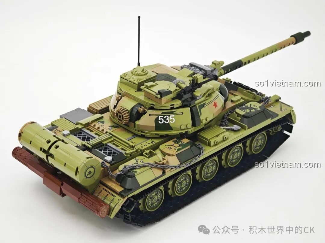 Lắp ráp chi tiết phần đuôi xe tăng T-59 Keeppley 23023