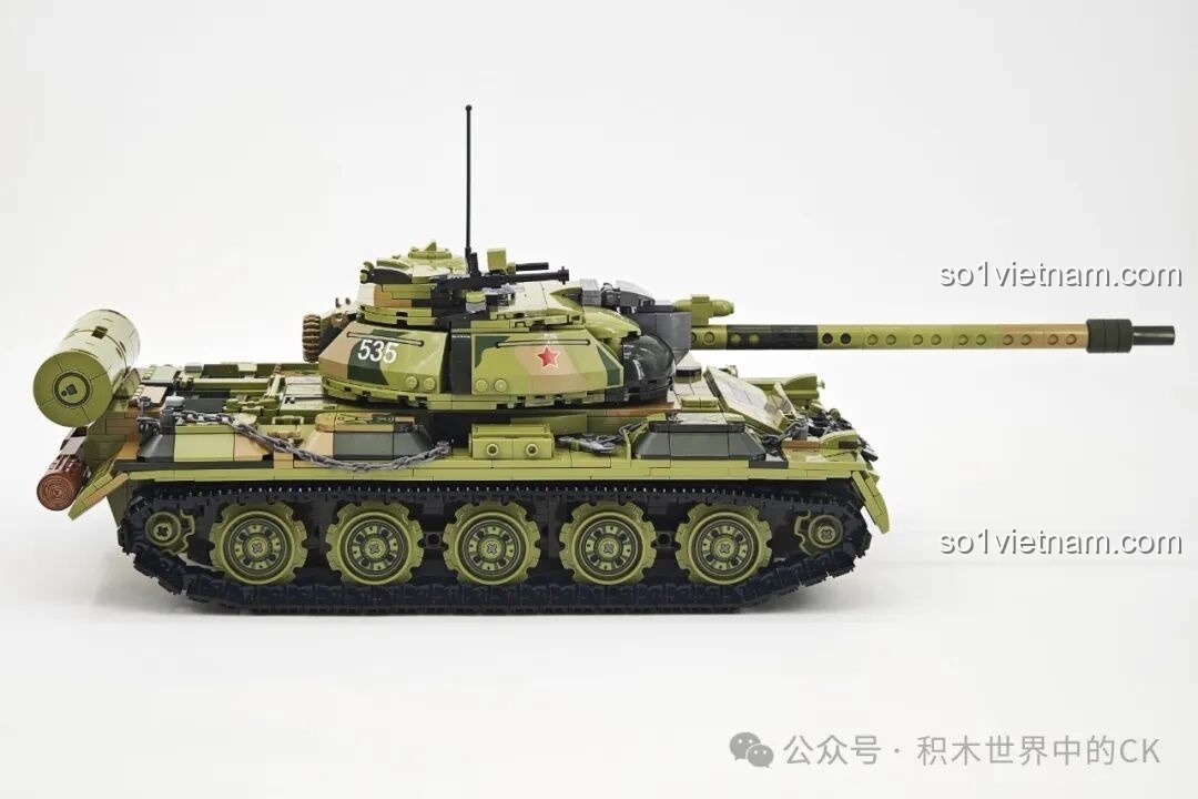 Lắp ráp chi tiết phần thân xe tăng T-59 Keeppley 23023