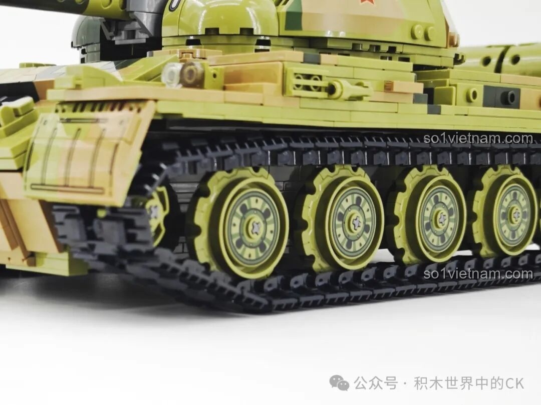 Lắp ráp chi tiết phần đuôi xe tăng T-59 Keeppley 23023