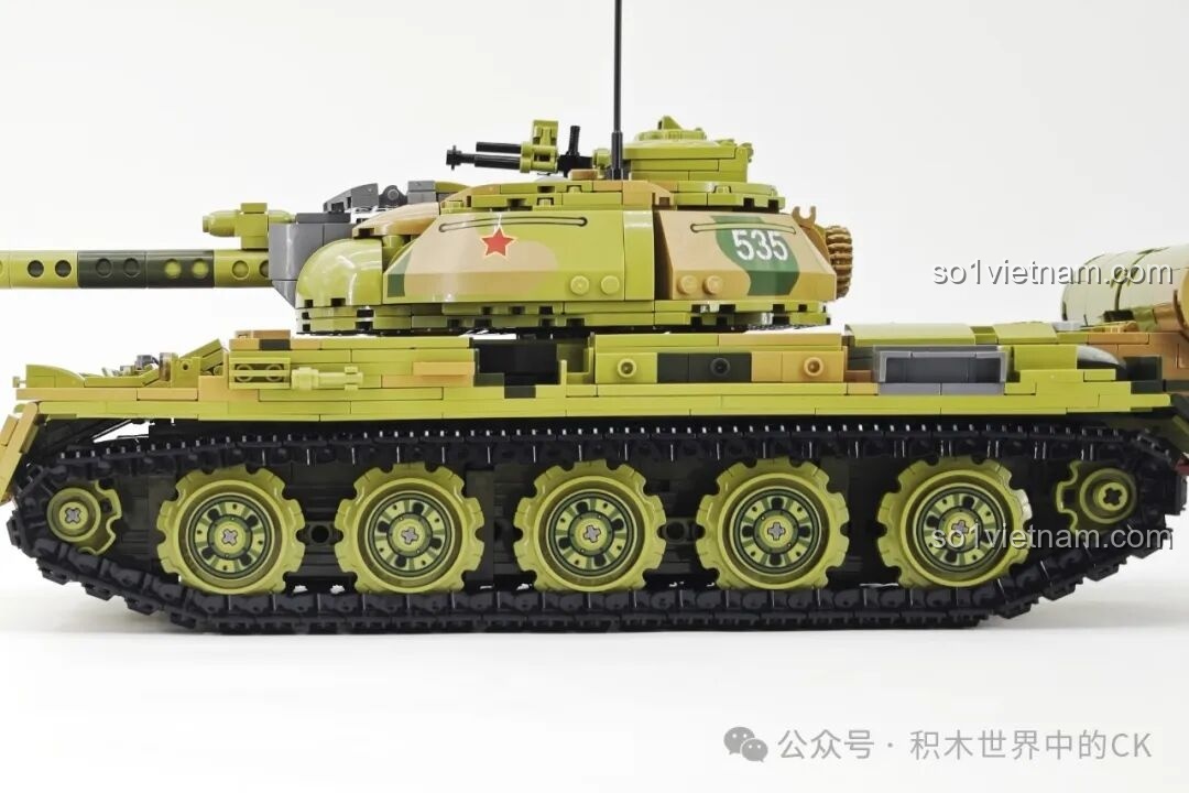 Lắp ráp chi tiết phần thân xe tăng T-59 Keeppley 23023