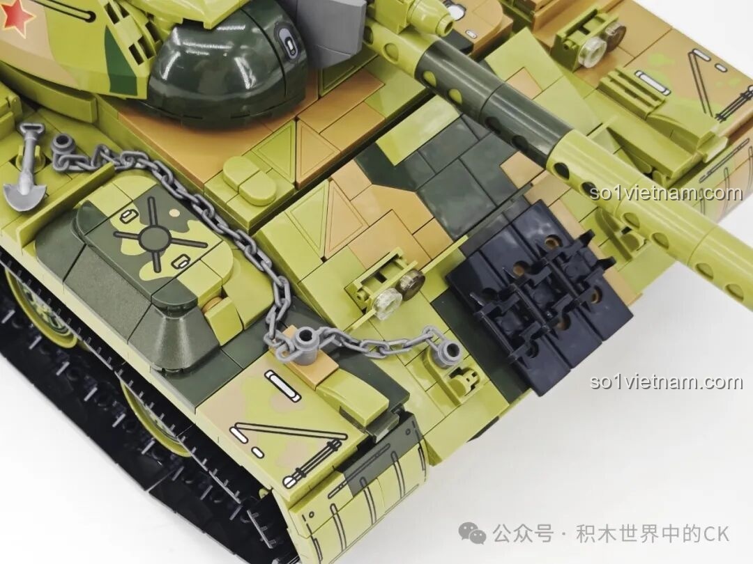 Lắp ráp chi tiết phần thân xe tăng T-59 Keeppley 23023