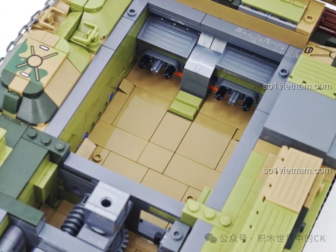 Lắp ráp chi tiết phần tháp pháo xe tăng T-59 Keeppley 23023