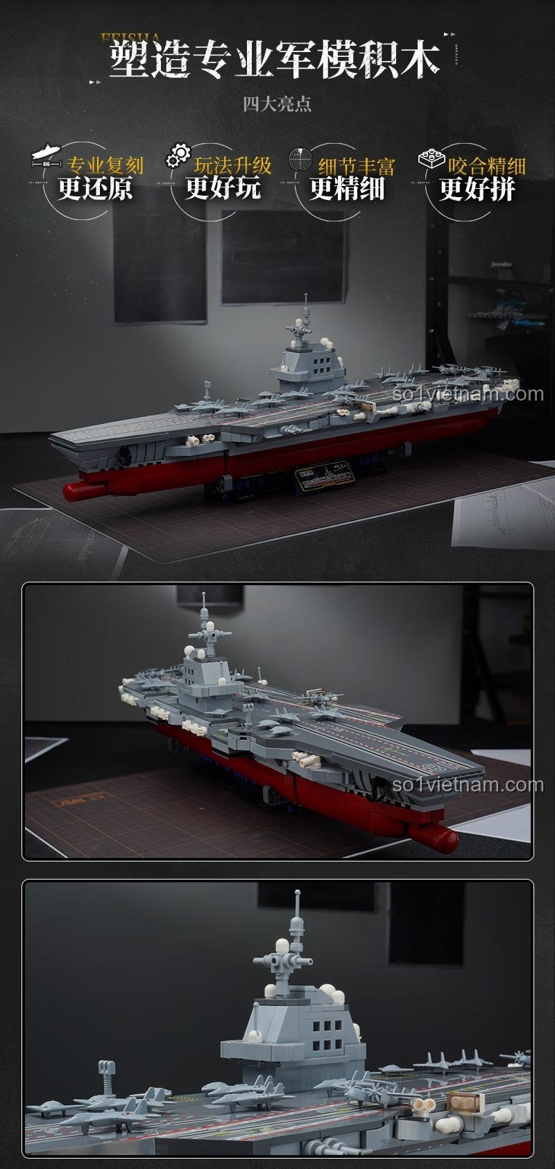 Mô hình máy bay chiến đấu đi kèm tàu sân bay Phúc Kiến Keeppley 23028