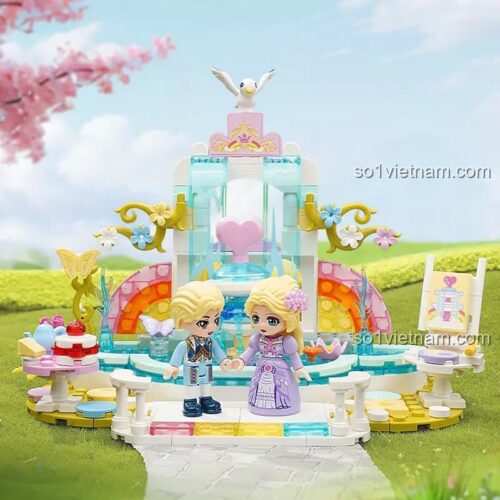 Bộ đồ chơi Keeppley 32028 Công chúa Leah Khu vườn suối phun lắp ráp