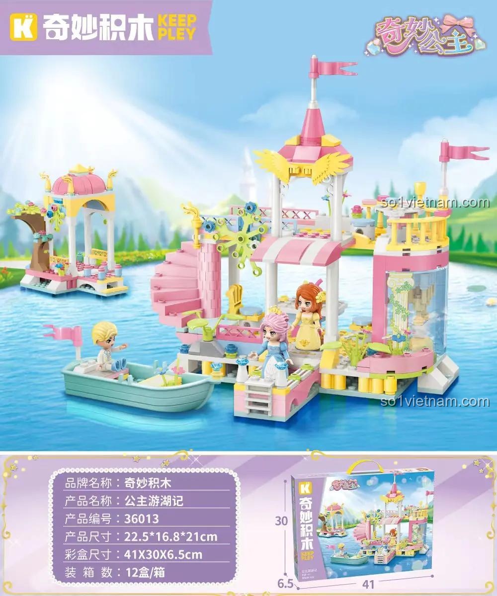 Keeppley 36013 Bộ đồ chơi Công chúa Du Hồ Ký Hộp sản phẩm và mô hình cho bé gái 6 tuổi