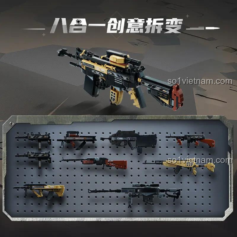 Sáng tạo biến hình 8 trong 1 với bộ lắp ráp Súng Shotgun XM26 Keeppley, món quà độc đáo cho con trai.