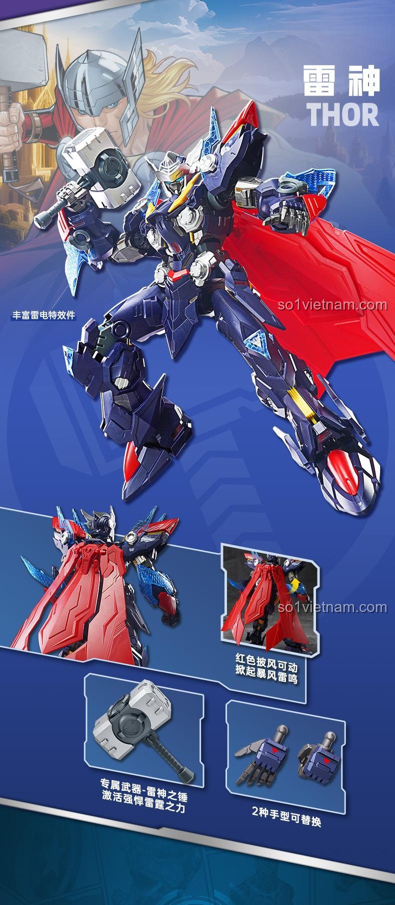 Tay thay thế cho bộ lắp ghép Mech Black Panther Keeppley 73053, đồ chơi phát triển trí tuệ cho bé trai 8 tuổi, giá tốt