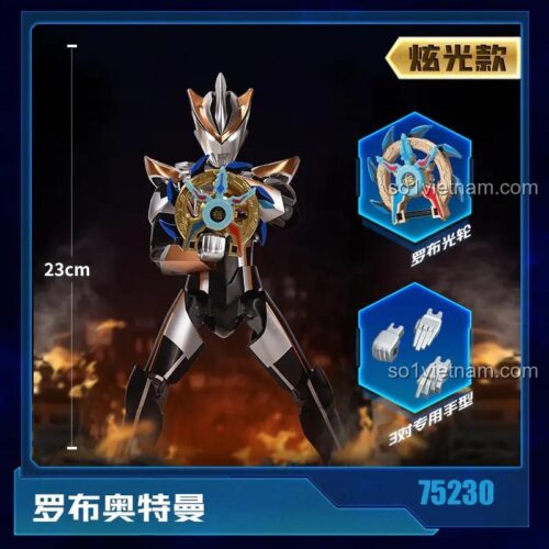 Robot Ultraman Robu Keeppley 75230 Phát Sáng - Mô hình Ultraman Robu cao 23cm, có 15 khớp cử động, âm thanh & ánh sáng, giá tốt