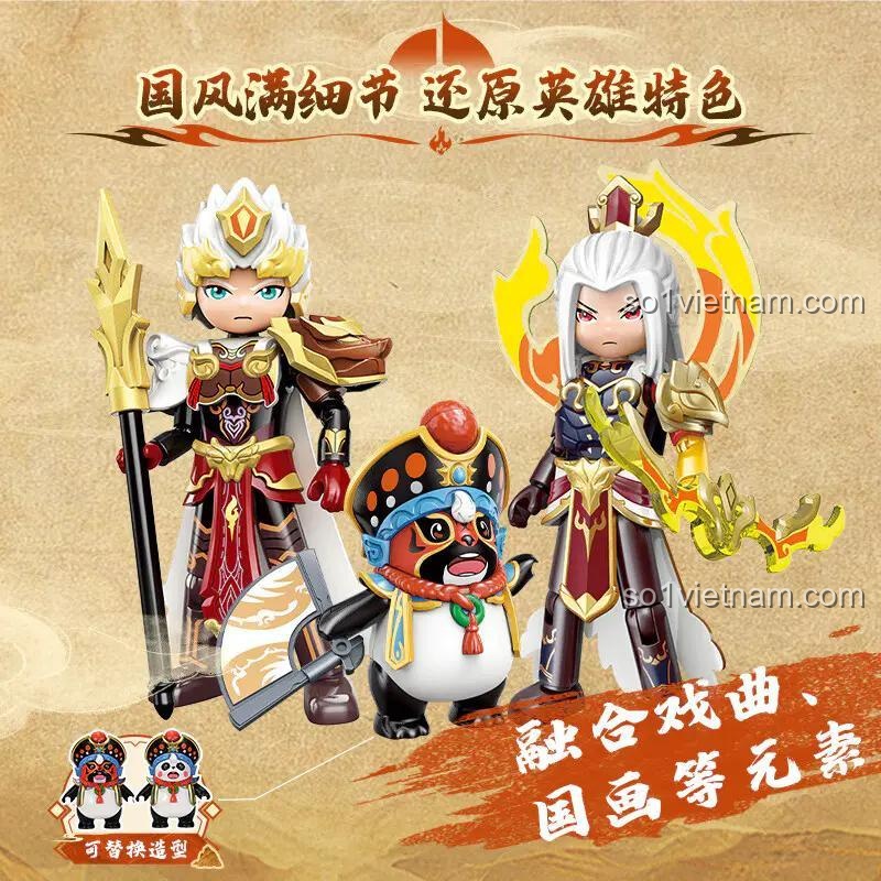 Các nhân vật theo phong cách Quốc Phong trong bộ Keeppley 78016 Vương Giả Vinh Diệu: Siêu Giáp Nhân Vật Tinh Diệu - Đợt 1