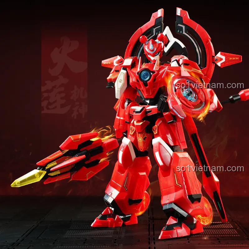 Robot Hỏa Liên Cơ Thần Keeppley 81008, bộ lắp ráp, đồ chơi robot, vũ khí đi kèm, cho bé trai 6 tuổi