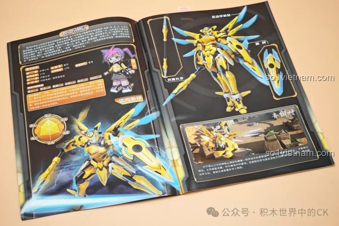 Chi tiết trang hướng dẫn lắp ráp Keeppley 81010 Robot Lôi Điểu Cơ Thần.