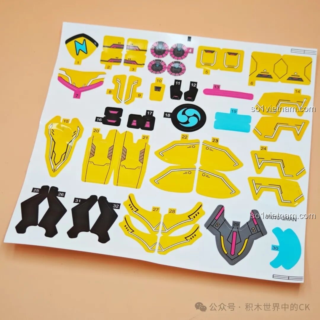 Các mảnh ghép mini block của Keeppley 81010 Robot Lôi Điểu Cơ Thần có độ khít tốt.