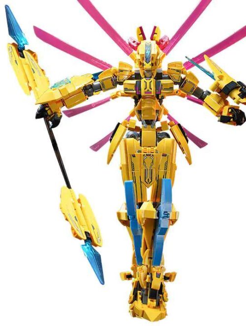 Robot Lôi Điểu Thần Keeppley 81014, bộ lắp ghép robot chiến đấu, đồ chơi mô hình cho bé 8 tuổi, robot màu vàng xanh ấn tượng, 712 chi tiết