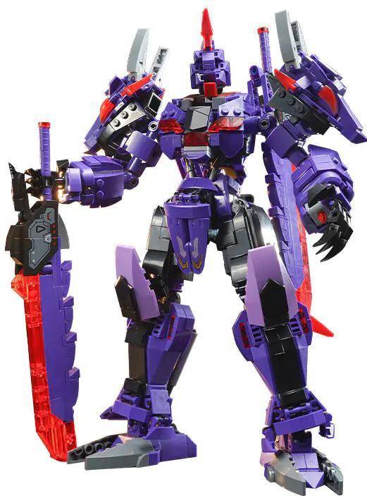 Robot Hắc Long Cơ Thần Keeppley 81015 màu tím đen đỏ với vũ khí