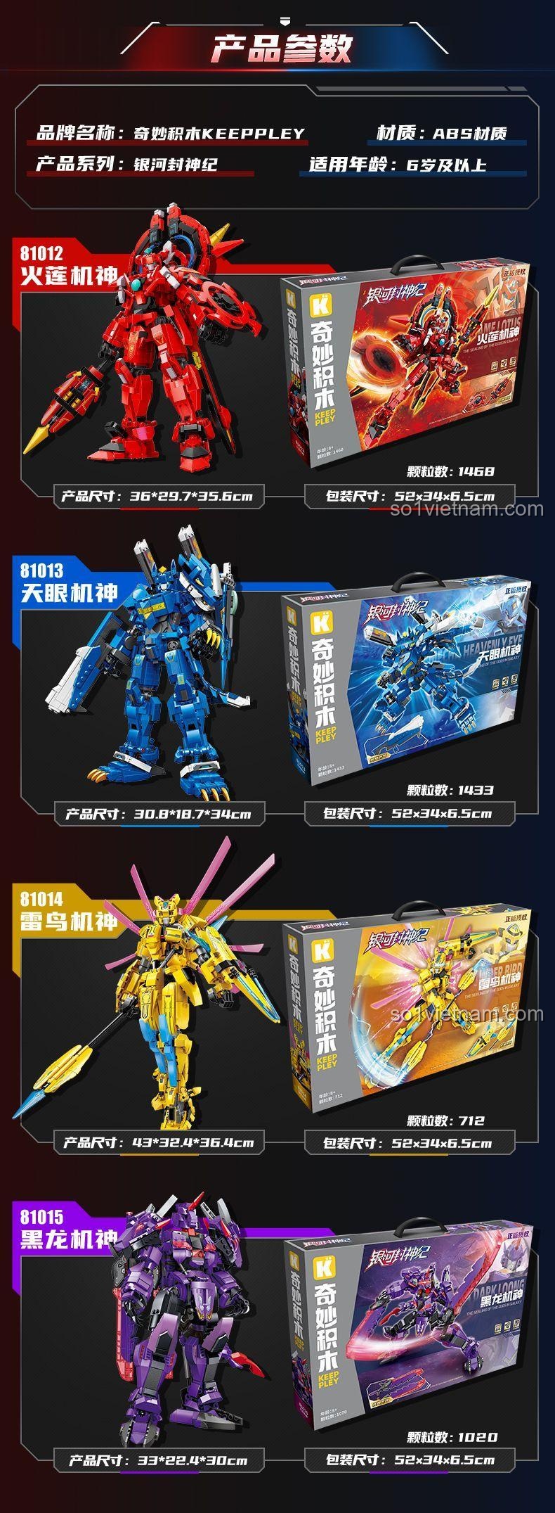 Robot Hắc Long Cơ Thần Keeppley 81015 trong tư thế chiến đấu