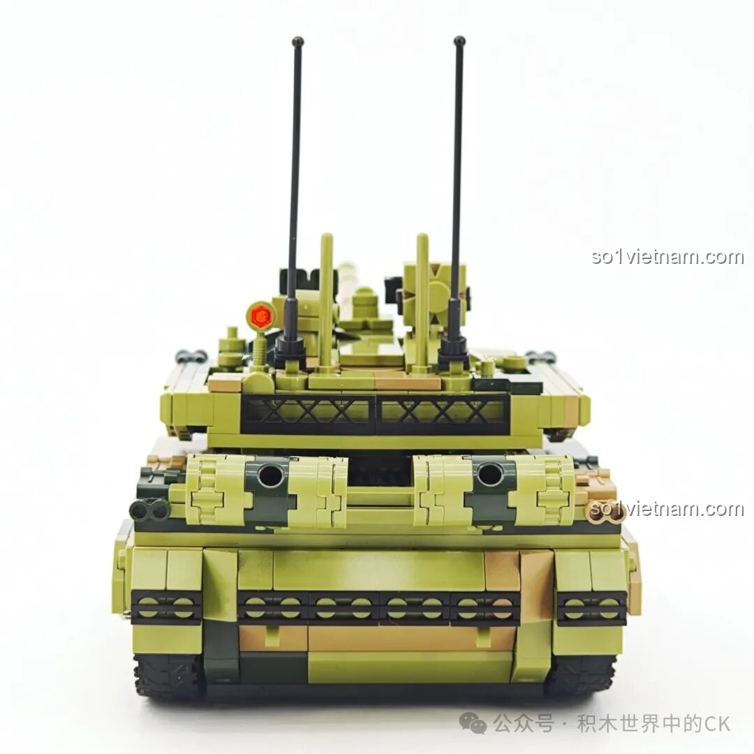 Chi tiết mặt sau mô hình Xe tăng 99A Keeppley