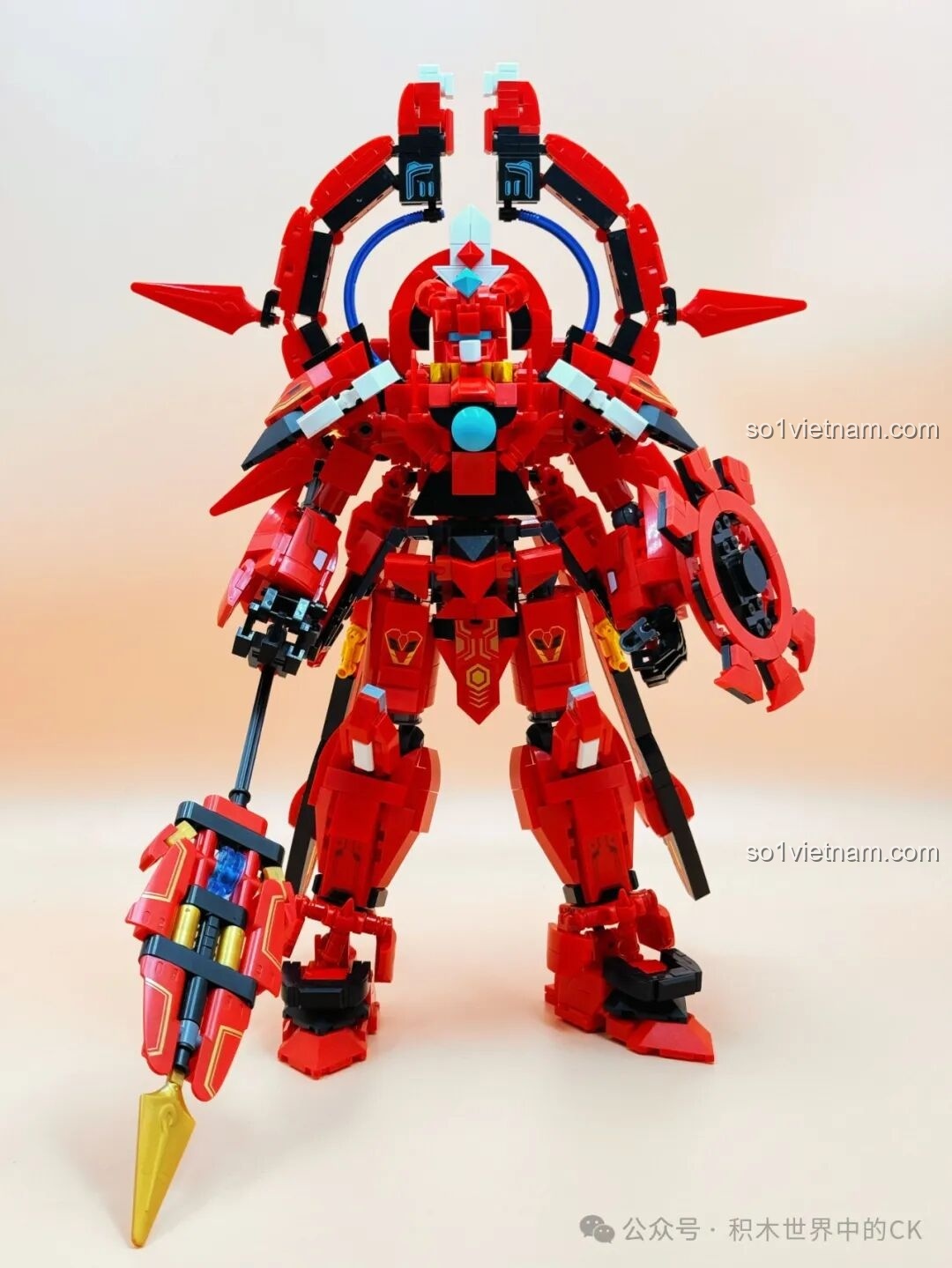 Chi tiết phần đầu của Keeppley Hắc Long Cơ Thần