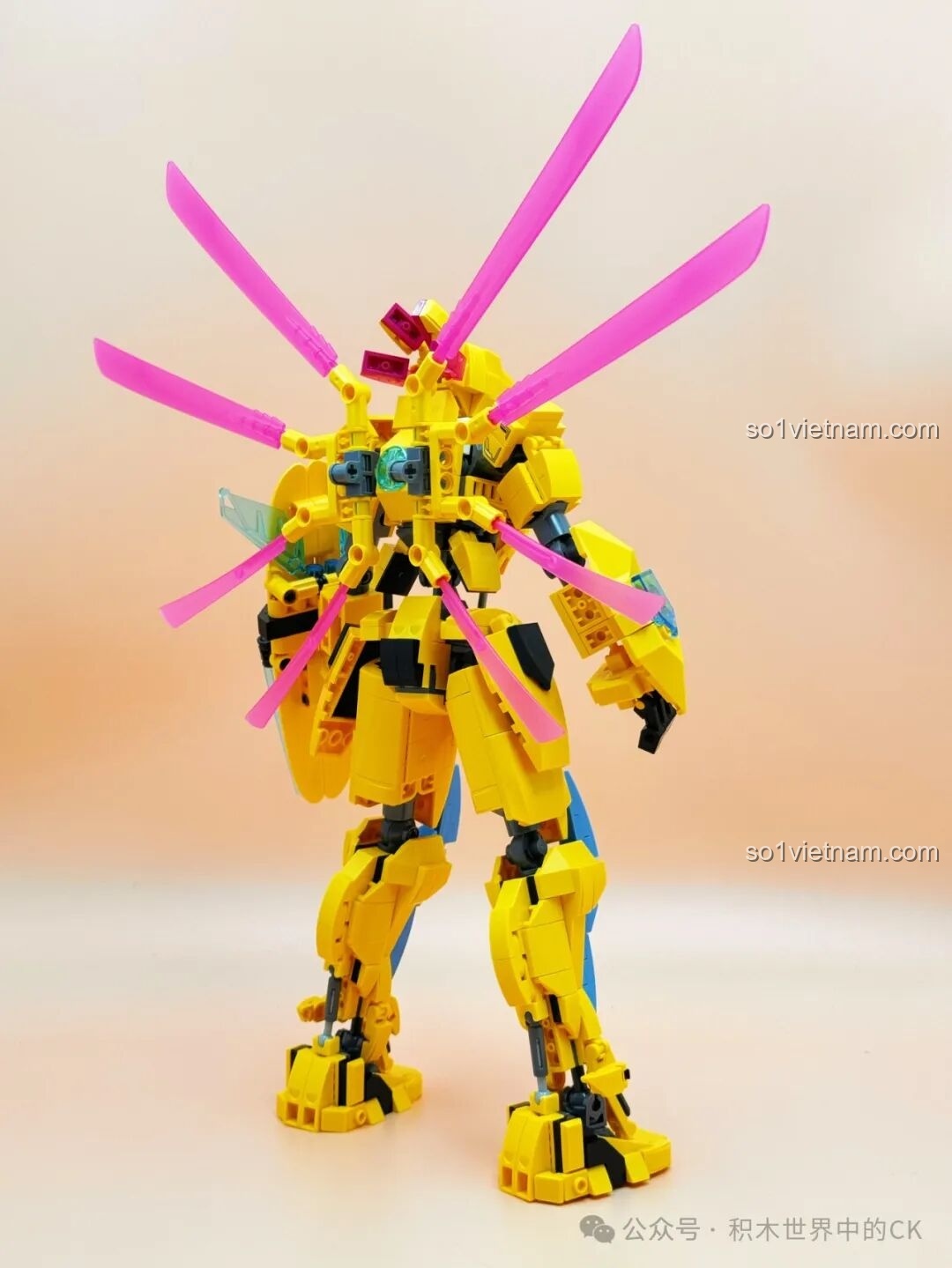 Chi tiết phần chân của Keeppley Hắc Long Cơ Thần