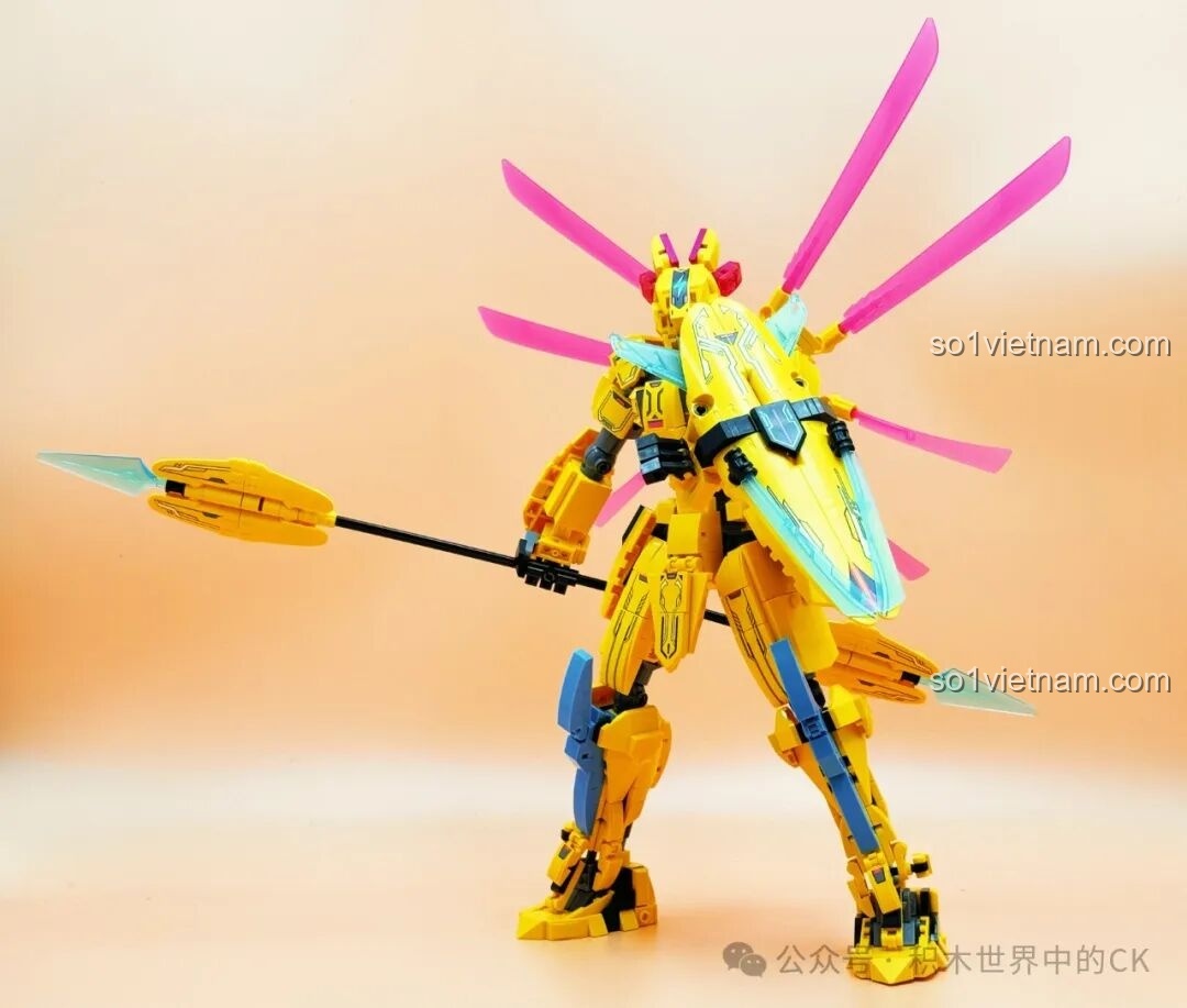 Chi tiết phần cánh tay của Keeppley Hỏa Liên Cơ Thần