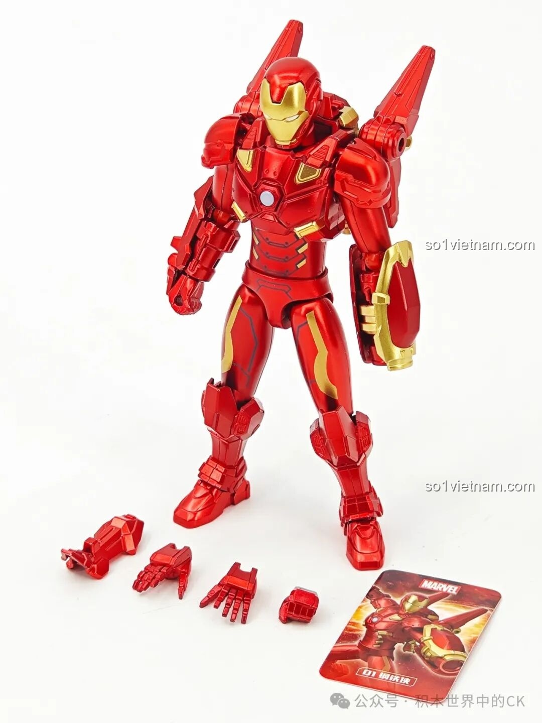 Mô hình Iron Man của Keeppley tạo dáng hành động