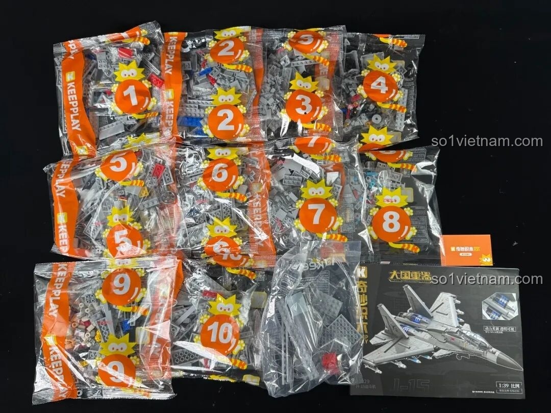 Chi tiết động cơ của bộ lắp ráp Keeppley J-15