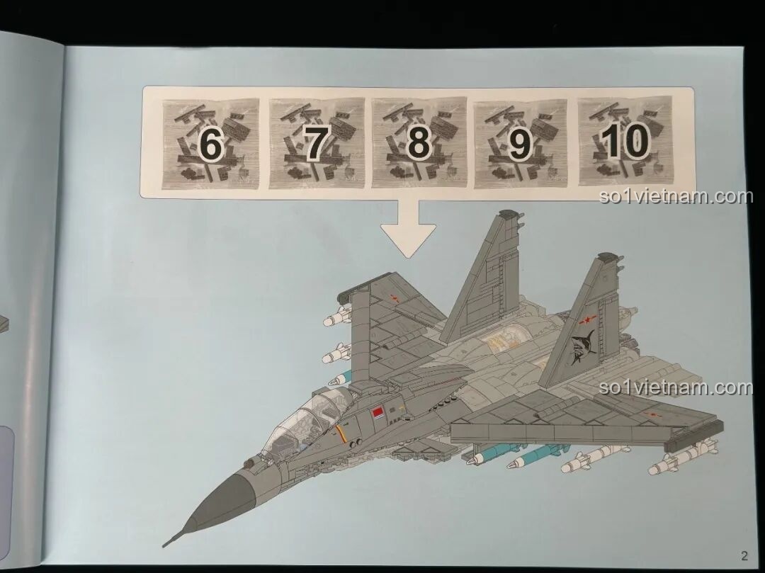 Lắp đặt càng đáp cho bộ lắp ráp Keeppley J-15