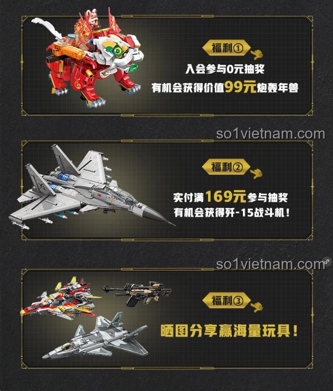 Các túi mảnh ghép của bộ lắp ráp Keeppley J-15