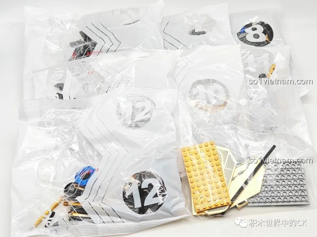 Thêm các túi mảnh ghép được đánh số của bộ Keeppley K10223 Xe thám hiểm sao Hỏa Chúc Dung.