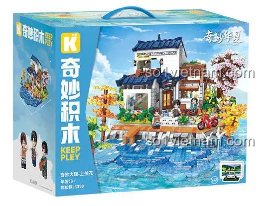 Hộp sản phẩm Keeppley K18004 Kỳ Quan Đại Lý: Thượng Quan Hoa - Bộ lắp ghép kiến trúc cổ phong cảnh Trung Quốc, 3399 mảnh, 8 tuổi, có minifigures