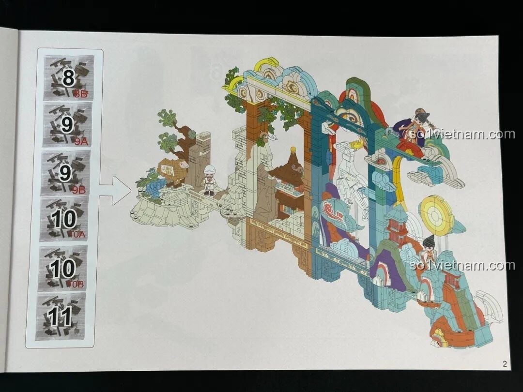 Cận cảnh hai minifigure Phi Thiên Tiên Nữ và Phản Đàn Tỳ Bà Tiên Nữ của bộ Keeppley K19906.