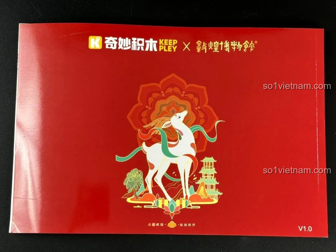 Cận cảnh ba minifigure Cửu Sắc Lộc, Phi Thiên Tiên Nữ và Phản Đàn Tỳ Bà Tiên Nữ của bộ Keeppley K19906.