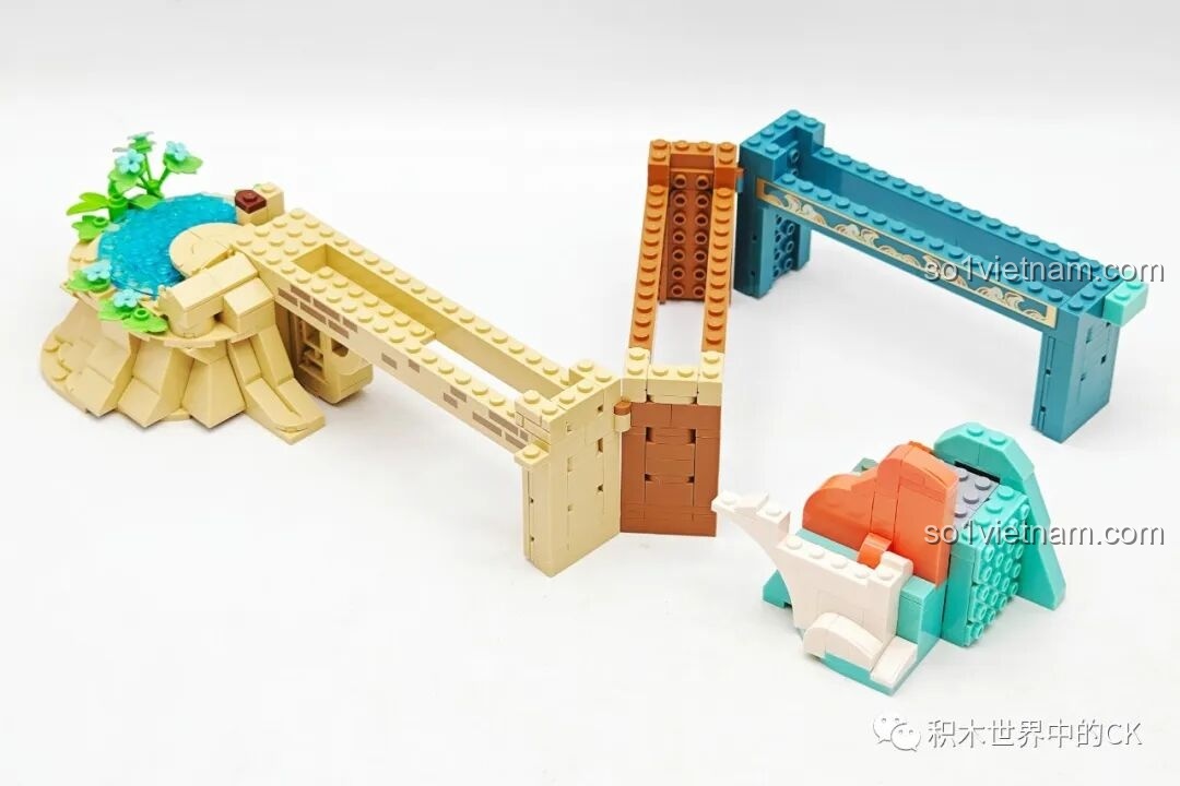 Cận cảnh minifigure Phi Thiên Tiên Nữ của Keeppley K19906 Màn Hình Tranh Đôn Hoàng, với dải lụa mềm mại.