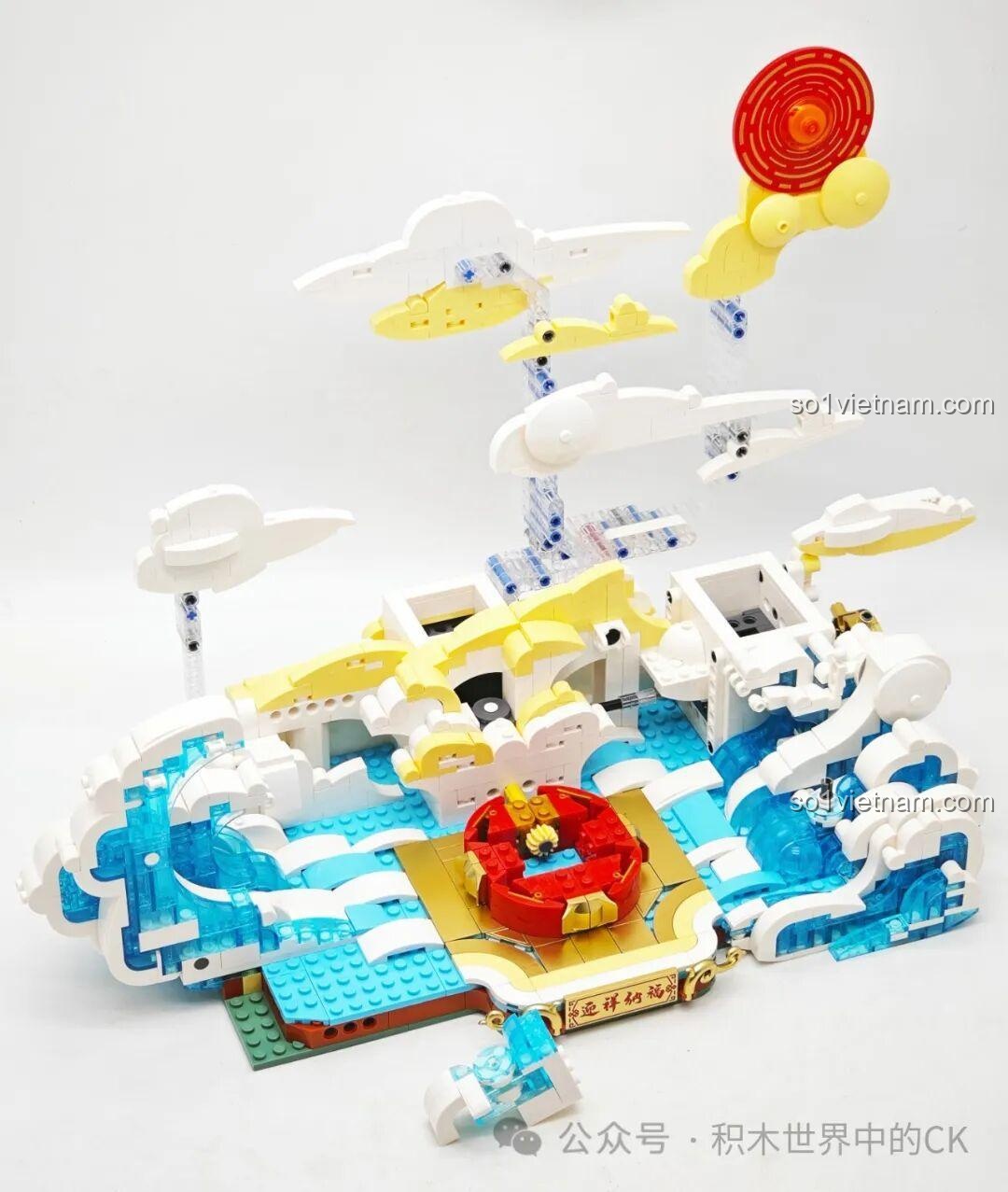 Quá trình lắp ráp phần đầu rồng tinh xảo của bộ đồ chơi Keeppley K19908.