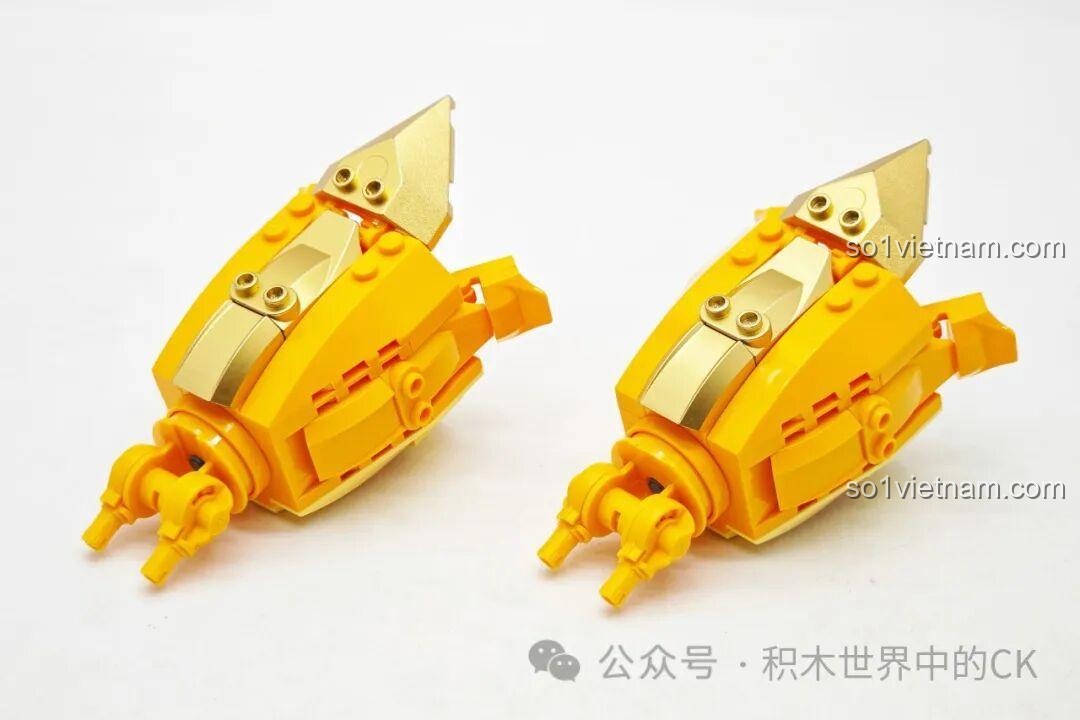 Toàn cảnh mô hình Rồng Vàng Ôm Ngọc Keeppley K19908 sau khi lắp ráp hoàn chỉnh.