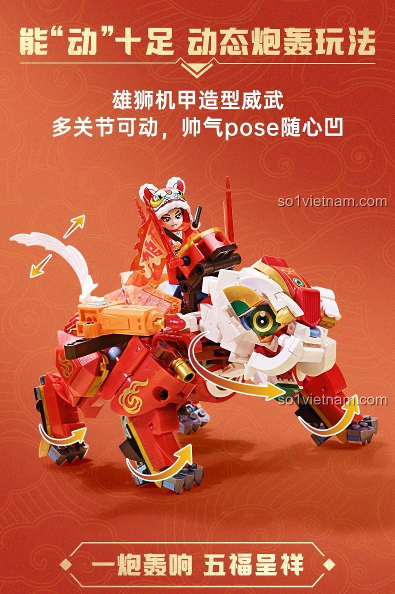 Minifigure Keeppley K19912 trong trang phục lễ hội