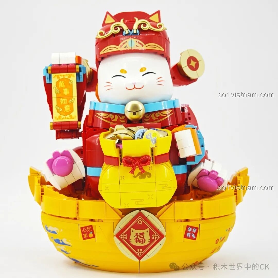 Hoàn thiện phần đầu Mèo Chiêu Tài Keeppley K19913.
