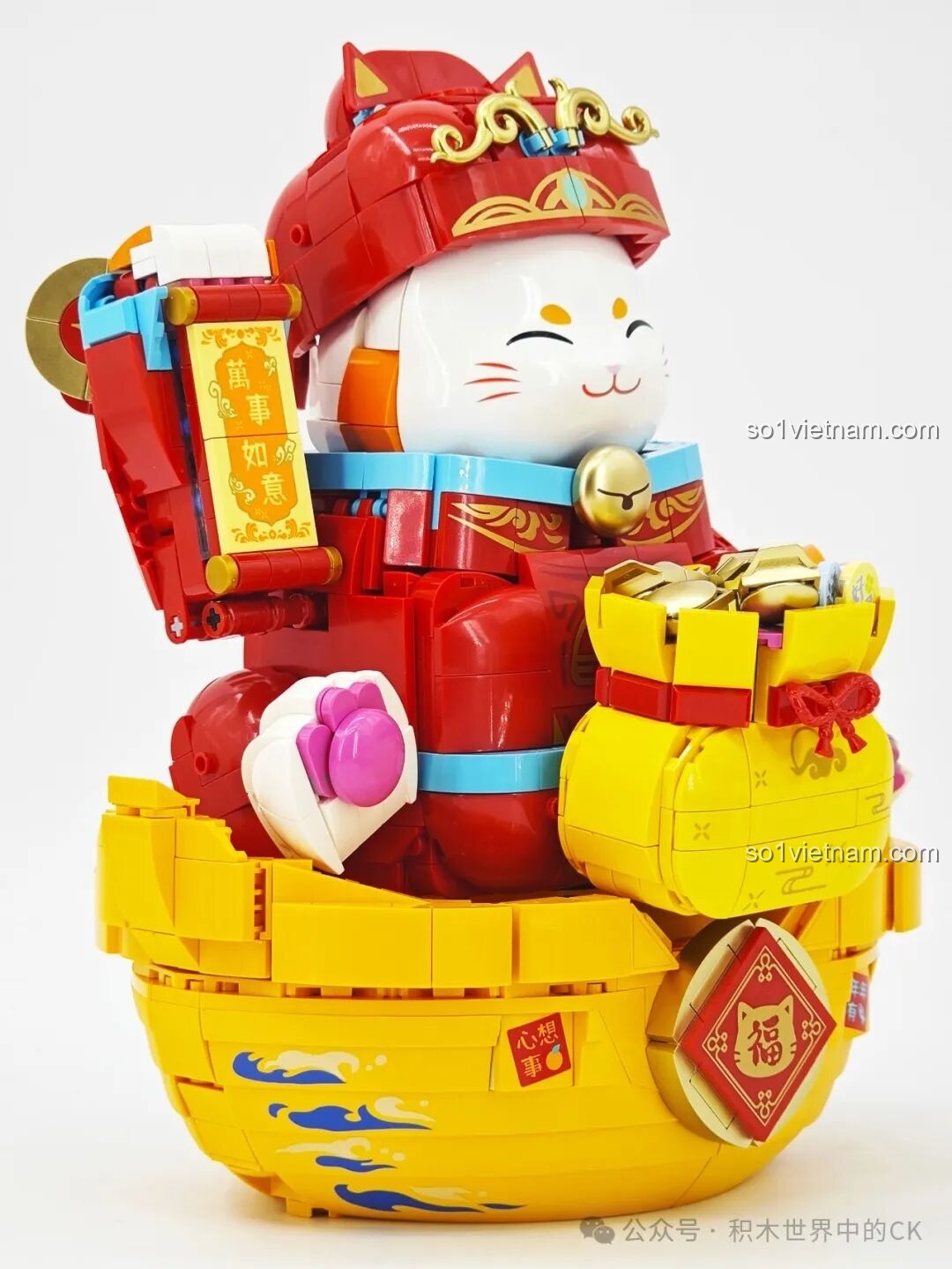 Hoàn thiện lắp ráp Mèo Chiêu Tài Keeppley K19913.
