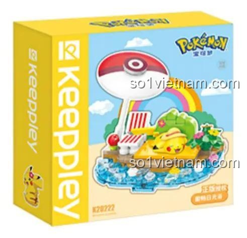 hộp sản phẩm đồ chơi lắp ghép K20222, Keeppley Pokémon, chất lượng cao, cho trẻ 6 tuổi