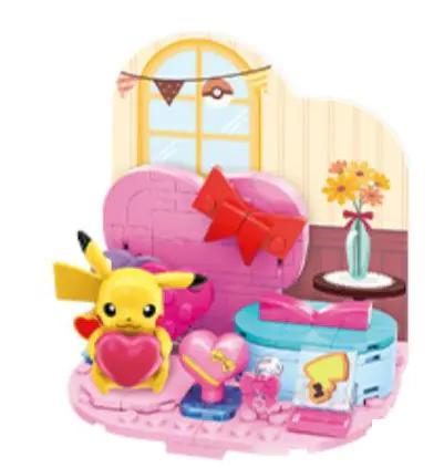 Bộ lắp ghép Pikachu Tình Yêu Keeppley K20225, mô hình dễ thương cho bé gái 6 tuổi, quà tặng ý nghĩa giá tốt.