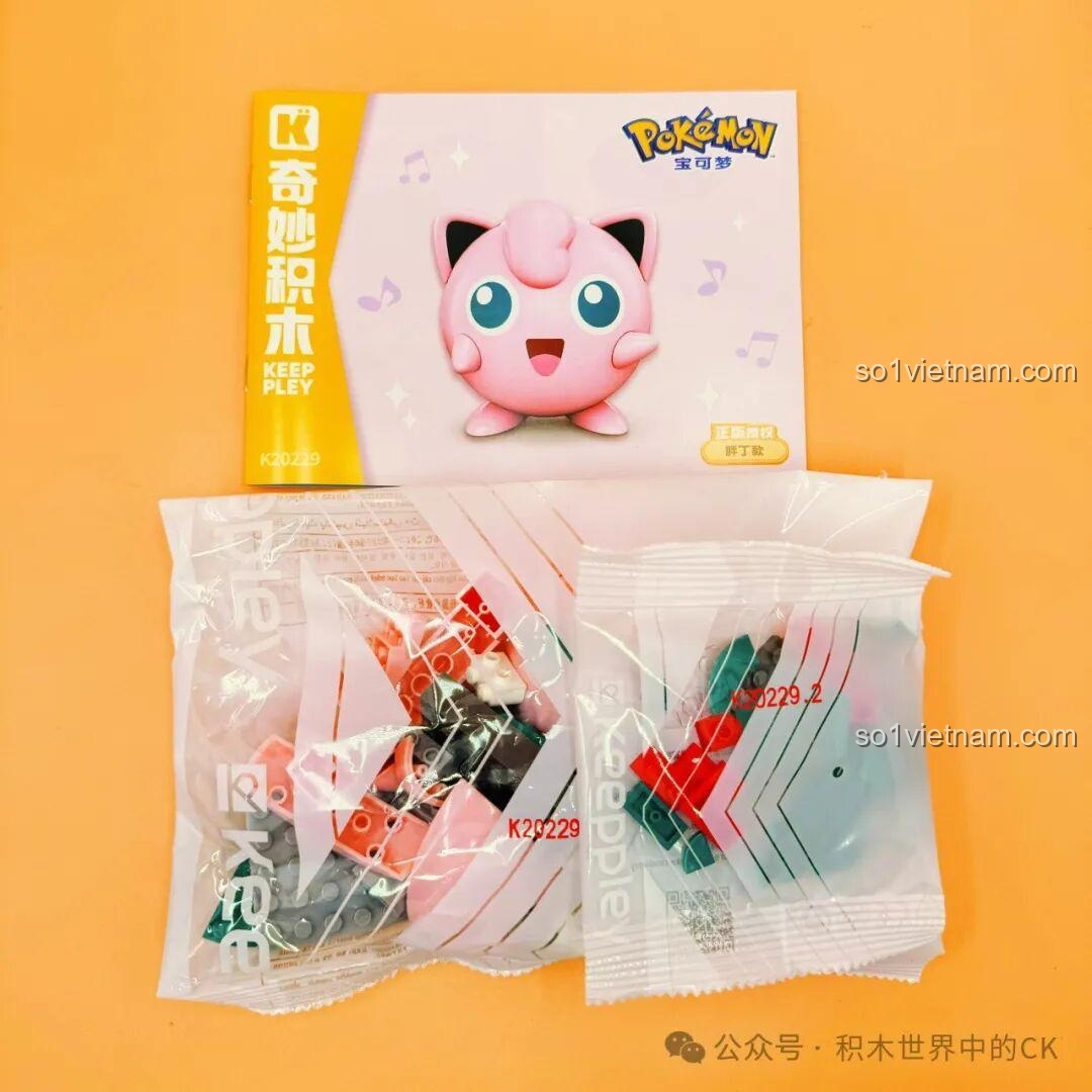 Mô hình Snorlax lắp ráp từ bộ đồ chơi Keeppley K20230 nhìn từ phía sau