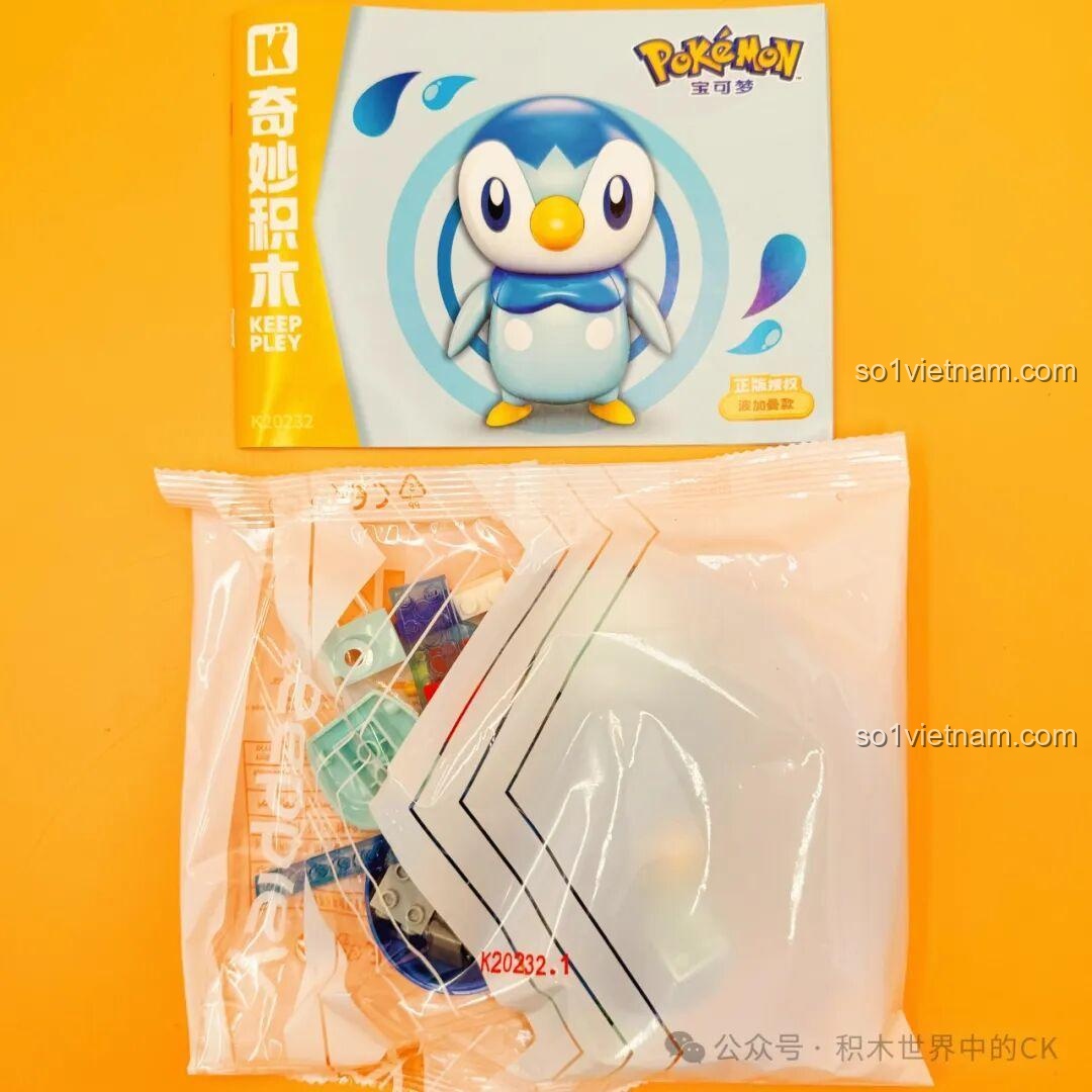 Các bộ phận lắp ráp của bộ đồ chơi Pokemon Snorlax Keeppley K20230