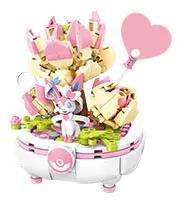 Mô hình Chậu Cây Pokémon Sylveon Keeppley K20239, đồ chơi lắp ghép cho bé gái 6 tuổi, màu hồng trắng vàng xanh lá, trang trí phòng